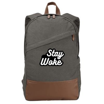 Stay Woke Cotton Canvas Backpack