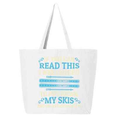 Skiing Winter Sports Hobby Cute Gift Snow Skier Ski Mountains Skiing Gift 25L Jumbo Tote