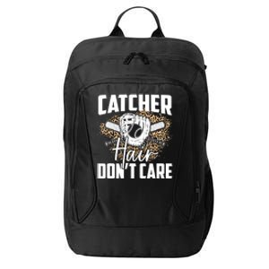 Softball Women Softball Player Softball Catcher City Backpack