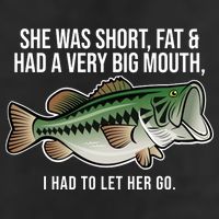 She Was Short Fat And Had A Big Mouth Bass Funny Fishing 11oz C Handle Ceramic Mug