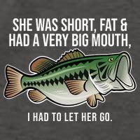 She Was Short Fat And Had A Big Mouth Bass Funny Fishing Vector Backpack