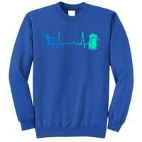 Skiing Winter Sports Heartbeat Ekg Skier Ski Skiing Gift Sweatshirt