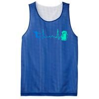 Skiing Winter Sports Heartbeat Ekg Skier Ski Skiing Gift Mesh Reversible Basketball Jersey Tank