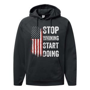 Stop Whining Start Doing Performance Fleece Hoodie