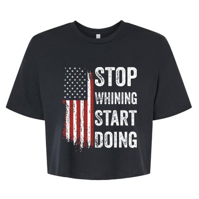 Stop Whining Start Doing Bella+Canvas Jersey Crop Tee