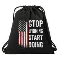 Stop Whining Start Doing Drawstring Bag