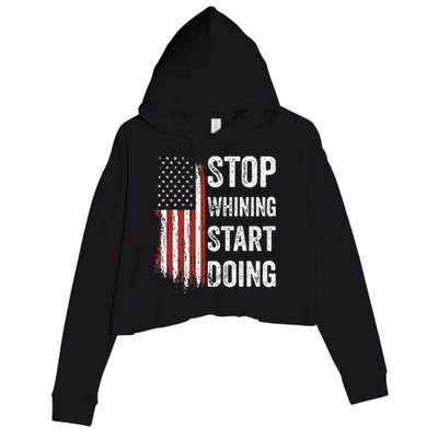 Stop Whining Start Doing Crop Fleece Hoodie