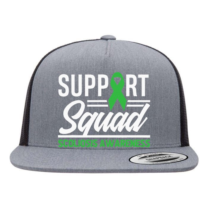 Scoliosis Warrior Support Squad Scoliosis Awareness Flat Bill Trucker Hat