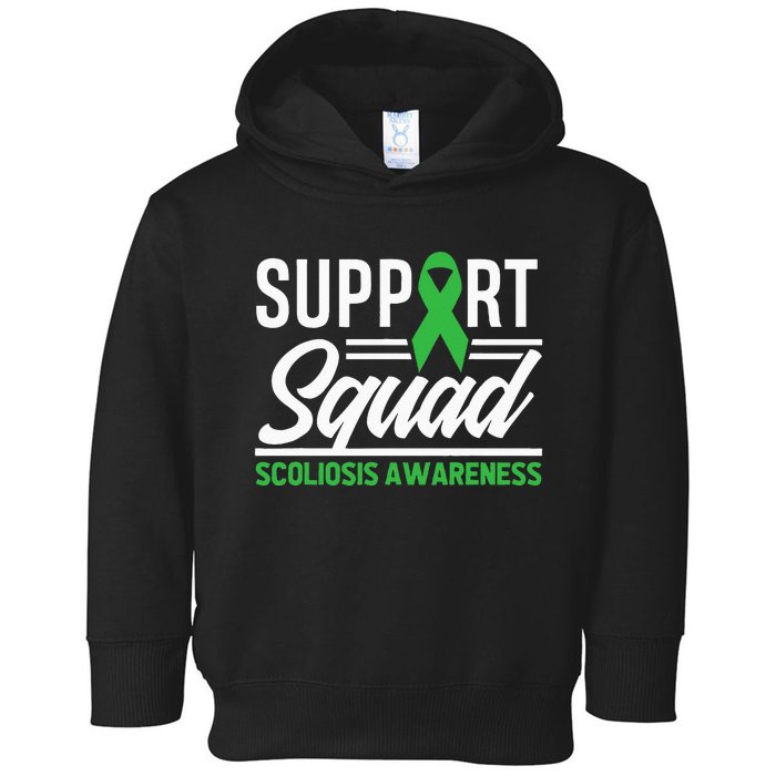 Scoliosis Warrior Support Squad Scoliosis Awareness Toddler Hoodie