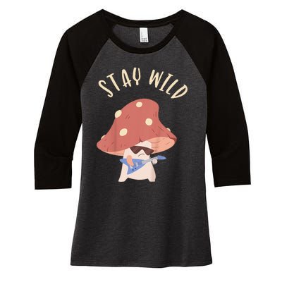 Stay Wild Women's Tri-Blend 3/4-Sleeve Raglan Shirt