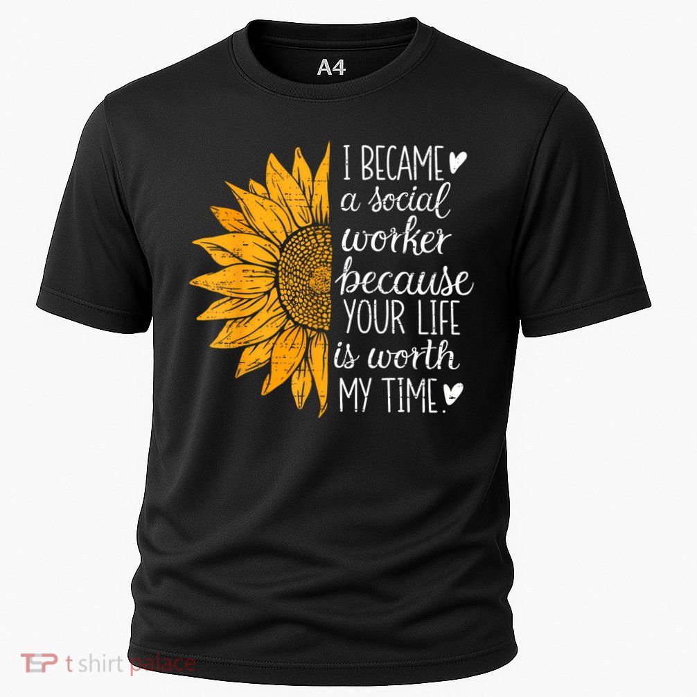 Social Worker Sunflower Caseworker Social Work Month Performance Shirt