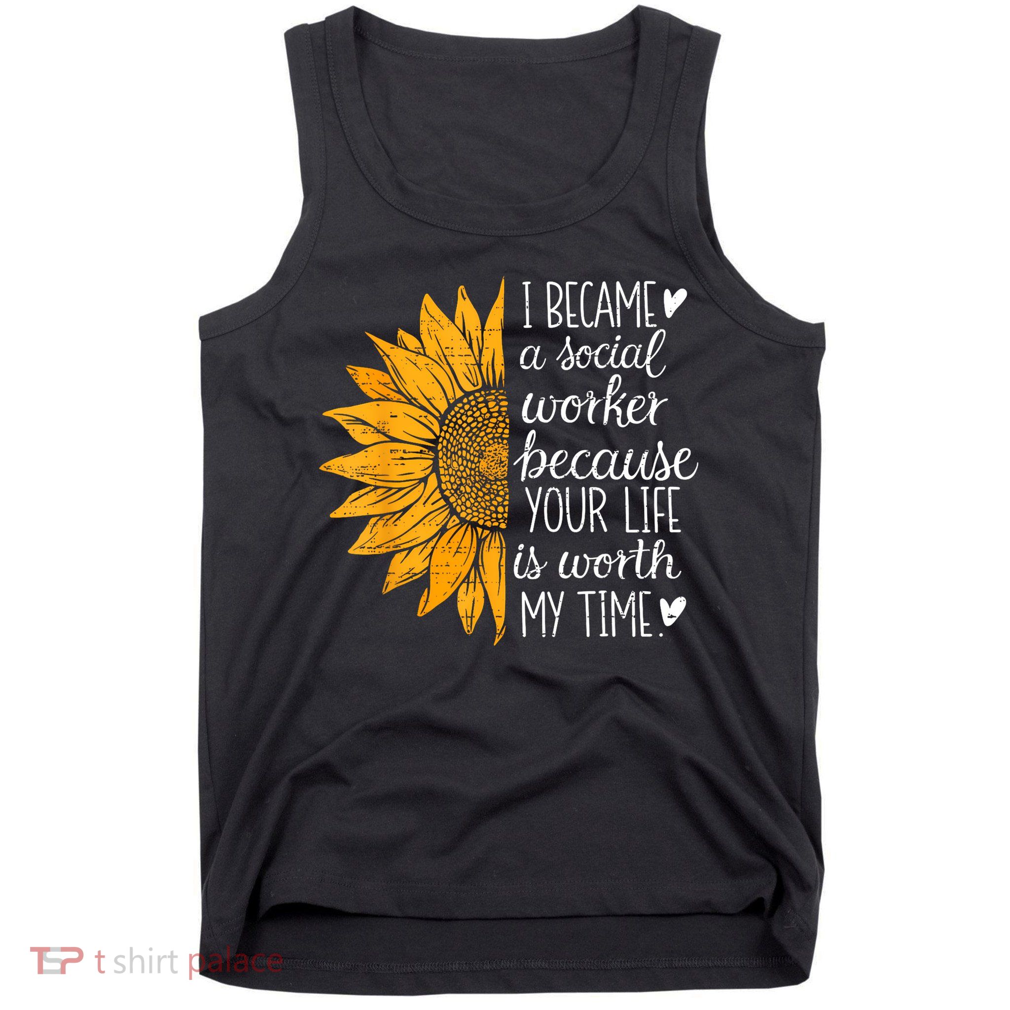 Social Worker Sunflower Caseworker Social Work Month Tank Top