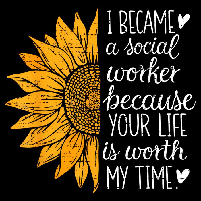 Social Worker Sunflower Caseworker Social Work Month Toddler T-Shirt