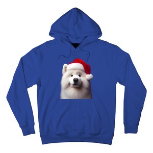 Samoyed With Santa Hat Christmas Xmas Dog Owner Mom Dad Gift Hoodie