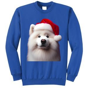 Samoyed With Santa Hat Christmas Xmas Dog Owner Mom Dad Gift Sweatshirt