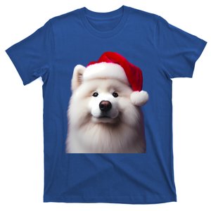 Samoyed With Santa Hat Christmas Xmas Dog Owner Mom Dad Gift T-Shirt