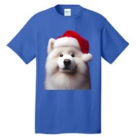 Samoyed With Santa Hat Christmas Xmas Dog Owner Mom Dad Gift Tall T-Shirt