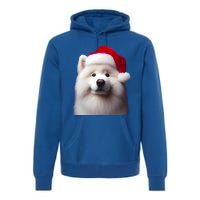 Samoyed With Santa Hat Christmas Xmas Dog Owner Mom Dad Gift Premium Hoodie