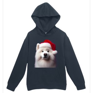 Samoyed With Santa Hat Christmas Xmas Dog Owner Mom Dad Gift Urban Pullover Hoodie