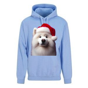 Samoyed With Santa Hat Christmas Xmas Dog Owner Mom Dad Gift Unisex Surf Hoodie