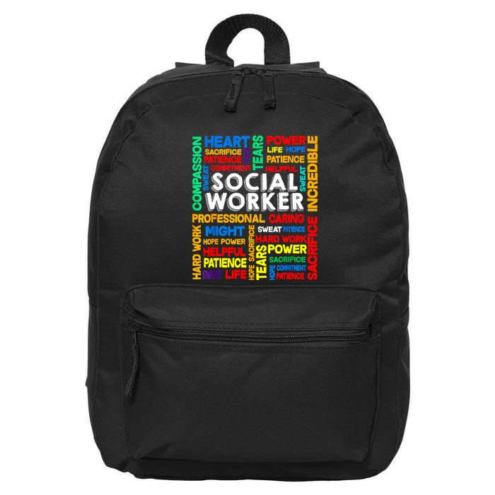 Social Worker S.hirt School Social Worker M.en Women 16 in Basic Backpack