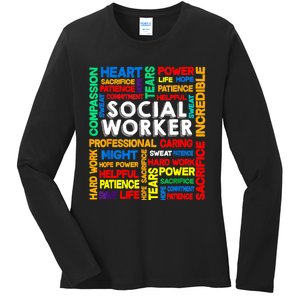 Social Worker S.hirt School Social Worker M.en Women Ladies Long Sleeve Shirt