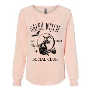 Salem Witch Social Club Est 2024 Witchy Halloween Witch Womens California Wash Sweatshirt