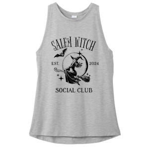 Salem Witch Social Club Est 2024 Witchy Halloween Witch Ladies PosiCharge Tri-Blend Wicking Tank