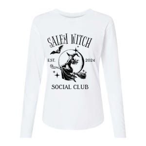 Salem Witch Social Club Est 2024 Witchy Halloween Witch Womens Cotton Relaxed Long Sleeve T-Shirt