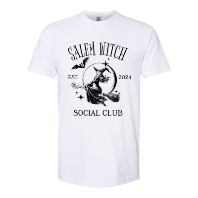 Salem Witch Social Club Est 2024 Witchy Halloween Witch Softstyle® CVC T-Shirt