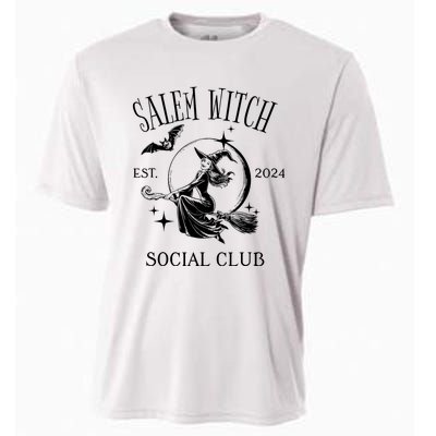 Salem Witch Social Club Est 2024 Witchy Halloween Witch Cooling Performance Crew T-Shirt