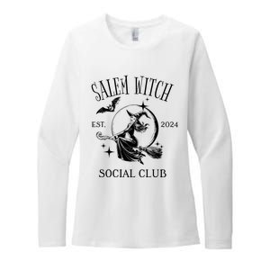 Salem Witch Social Club Est 2024 Witchy Halloween Witch Womens CVC Long Sleeve Shirt