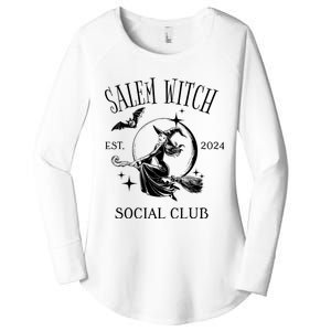 Salem Witch Social Club Est 2024 Witchy Halloween Witch Women's Perfect Tri Tunic Long Sleeve Shirt