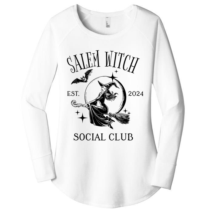 Salem Witch Social Club Est 2024 Witchy Halloween Witch Women's Perfect Tri Tunic Long Sleeve Shirt