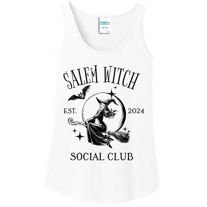 Salem Witch Social Club Est 2024 Witchy Halloween Witch Ladies Essential Tank