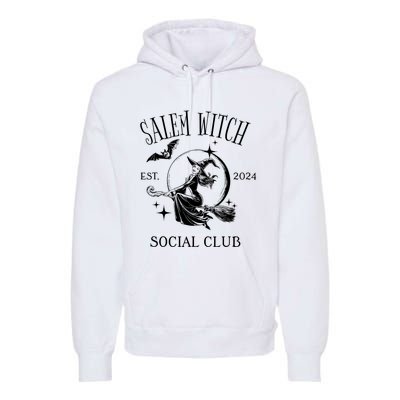 Salem Witch Social Club Est 2024 Witchy Halloween Witch Premium Hoodie