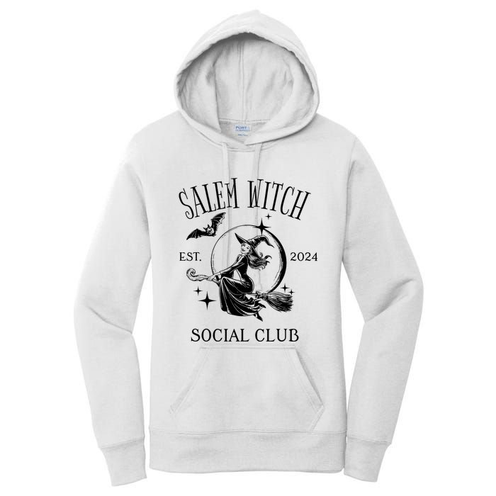 Salem Witch Social Club Est 2024 Witchy Halloween Witch Women's Pullover Hoodie