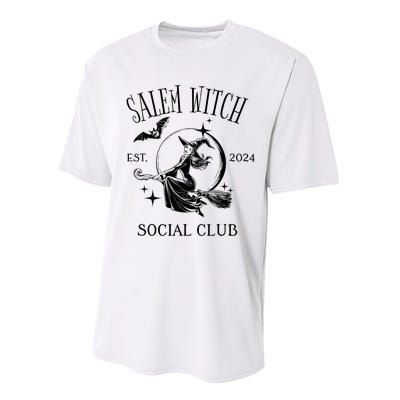 Salem Witch Social Club Est 2024 Witchy Halloween Witch Performance Sprint T-Shirt