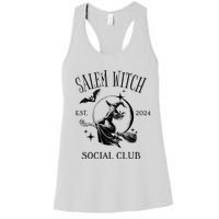 Salem Witch Social Club Est 2024 Witchy Halloween Witch Women's Racerback Tank