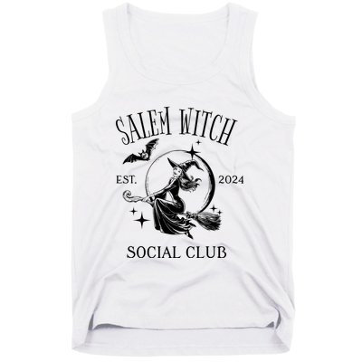 Salem Witch Social Club Est 2024 Witchy Halloween Witch Tank Top