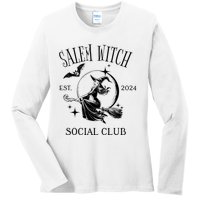 Salem Witch Social Club Est 2024 Witchy Halloween Witch Ladies Long Sleeve Shirt