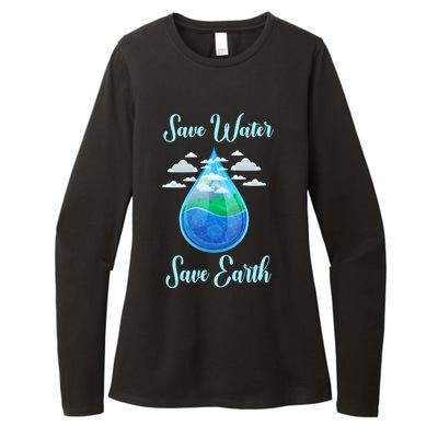 Save Water Save Life World Water Day Gift Womens CVC Long Sleeve Shirt