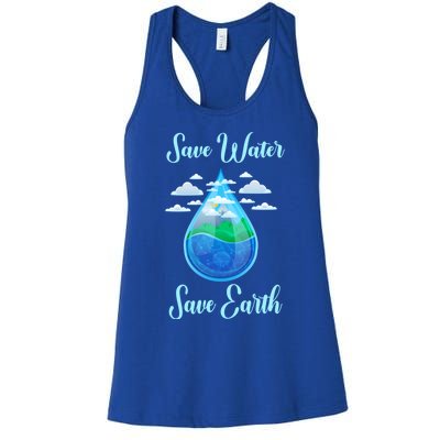 Save Water Save Life World Water Day Gift Women's Racerback Tank