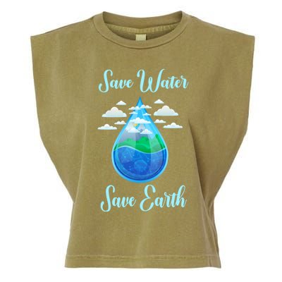 Save Water Save Life World Water Day Gift Garment-Dyed Women's Muscle Tee