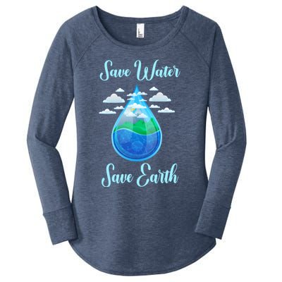 Save Water Save Life World Water Day Gift Women's Perfect Tri Tunic Long Sleeve Shirt