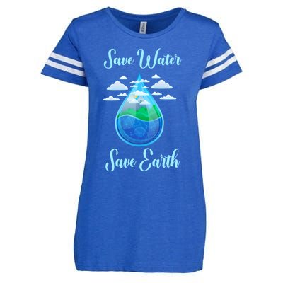 Save Water Save Life World Water Day Gift Enza Ladies Jersey Football T-Shirt