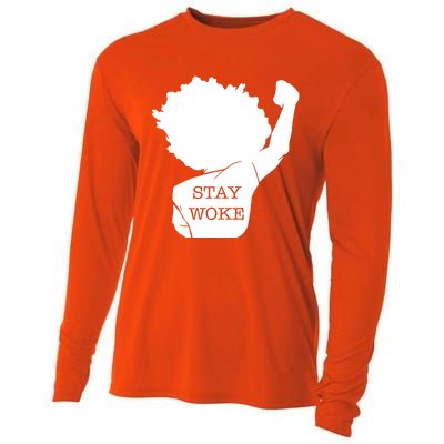 Stay Woke Strong Black Meaningful Gift Cooling Performance Long Sleeve Crew