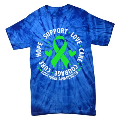 Scoliosis Warrior Survivor Green Ribbon Scoliosis Awareness Gift Tie-Dye T-Shirt