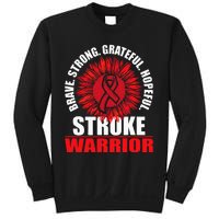 Stroke Warrior Stroke Survivor Red Awareness Ribbon Sweatshirt