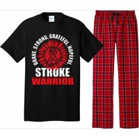 Stroke Warrior Stroke Survivor Red Awareness Ribbon Pajama Set